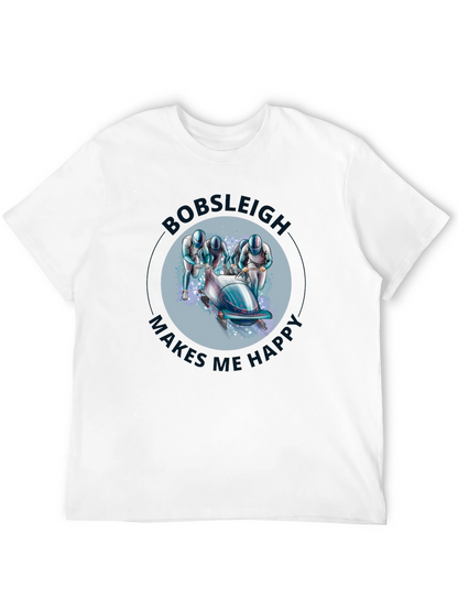 Camiseta Negra Bobsleigh Makes Me Happy
