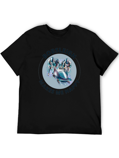 Camiseta Negra Bobsleigh Makes Me Happy