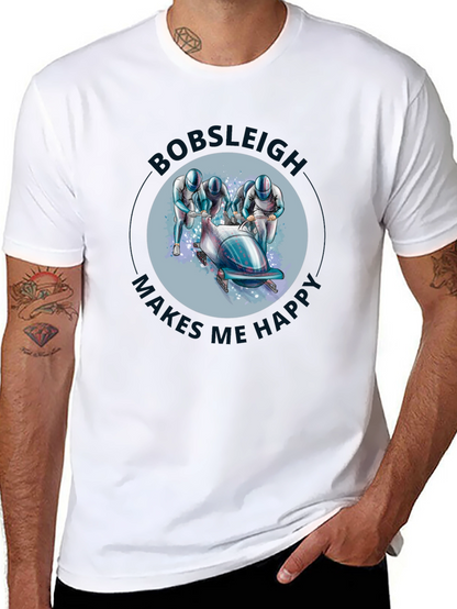 Camiseta Negra Bobsleigh Makes Me Happy