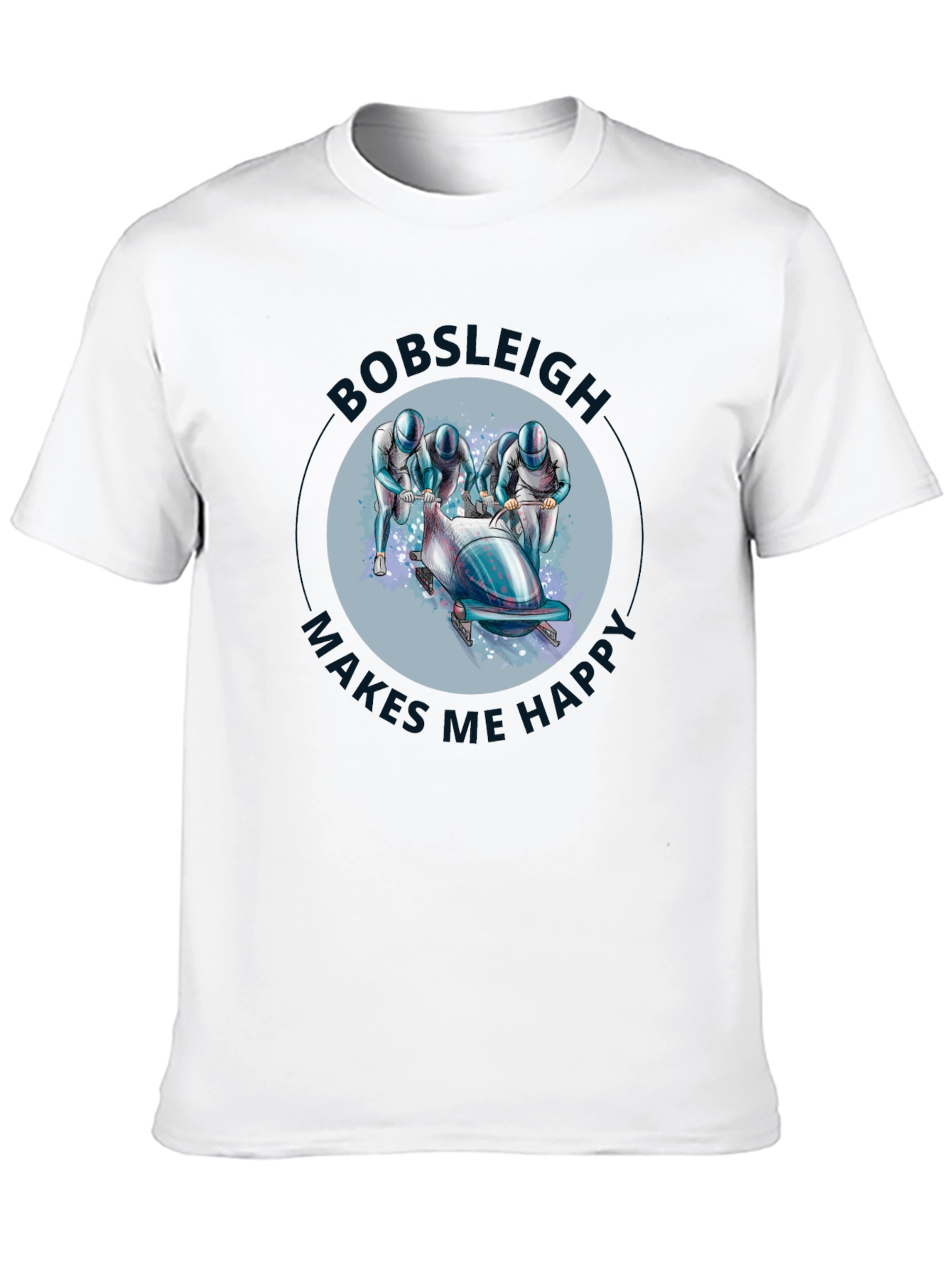 Camiseta Negra Bobsleigh Makes Me Happy
