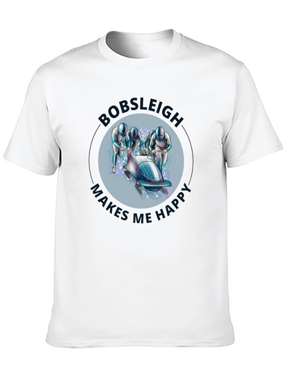 Camiseta Negra Bobsleigh Makes Me Happy