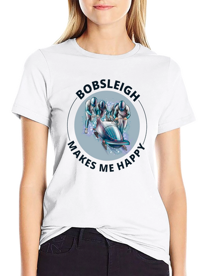 Camiseta Negra Bobsleigh Makes Me Happy