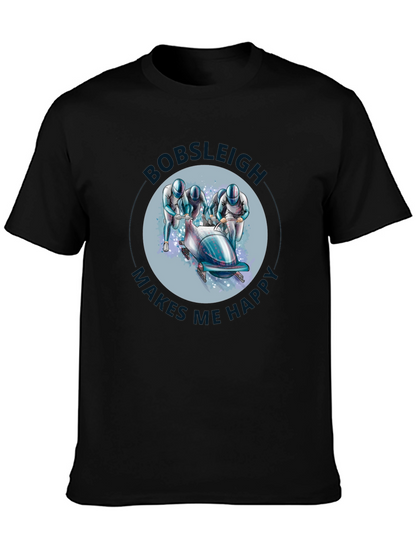 Camiseta Negra Bobsleigh Makes Me Happy