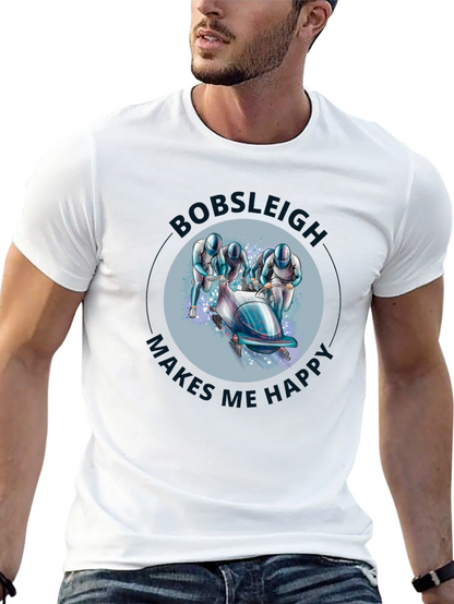 Camiseta Negra Bobsleigh Makes Me Happy