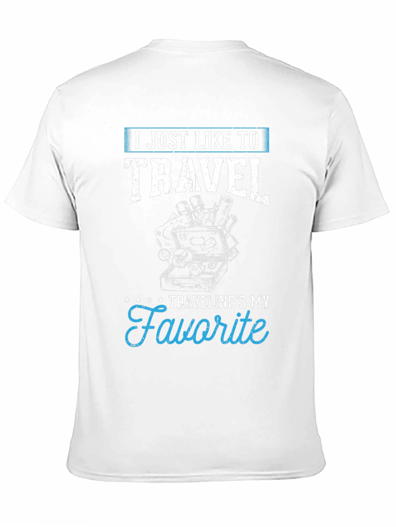 Camiseta Negra: Me Gusta Viajar - Mi Favorito