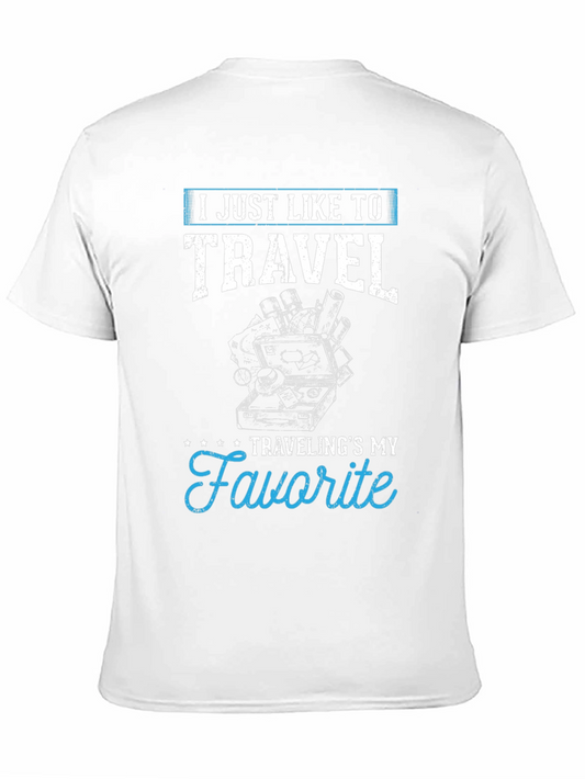 Camiseta Negra: Me Gusta Viajar - Mi Favorito