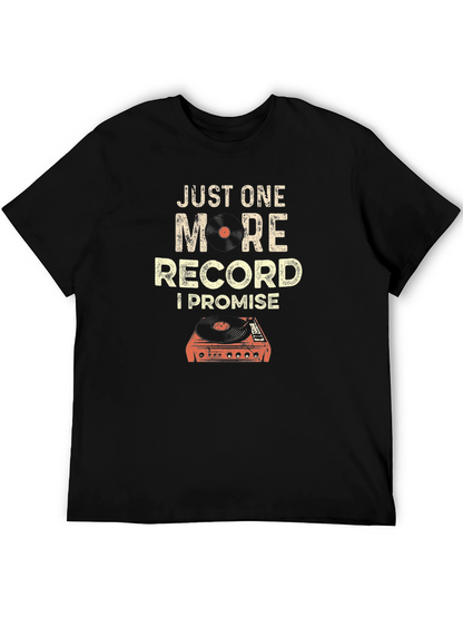 Camiseta Negra de Vinilo: Solo Uno Más Lo Prometo