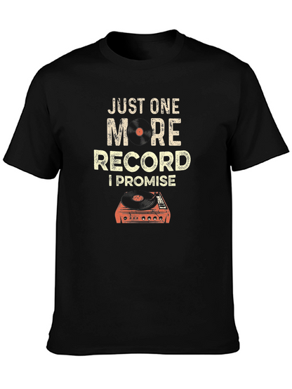 Camiseta Negra de Vinilo: Solo Uno Más Lo Prometo