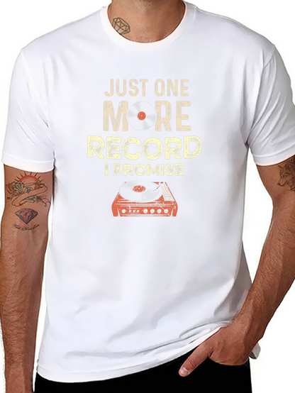 Camiseta Negra de Vinilo: Solo Uno Más Lo Prometo