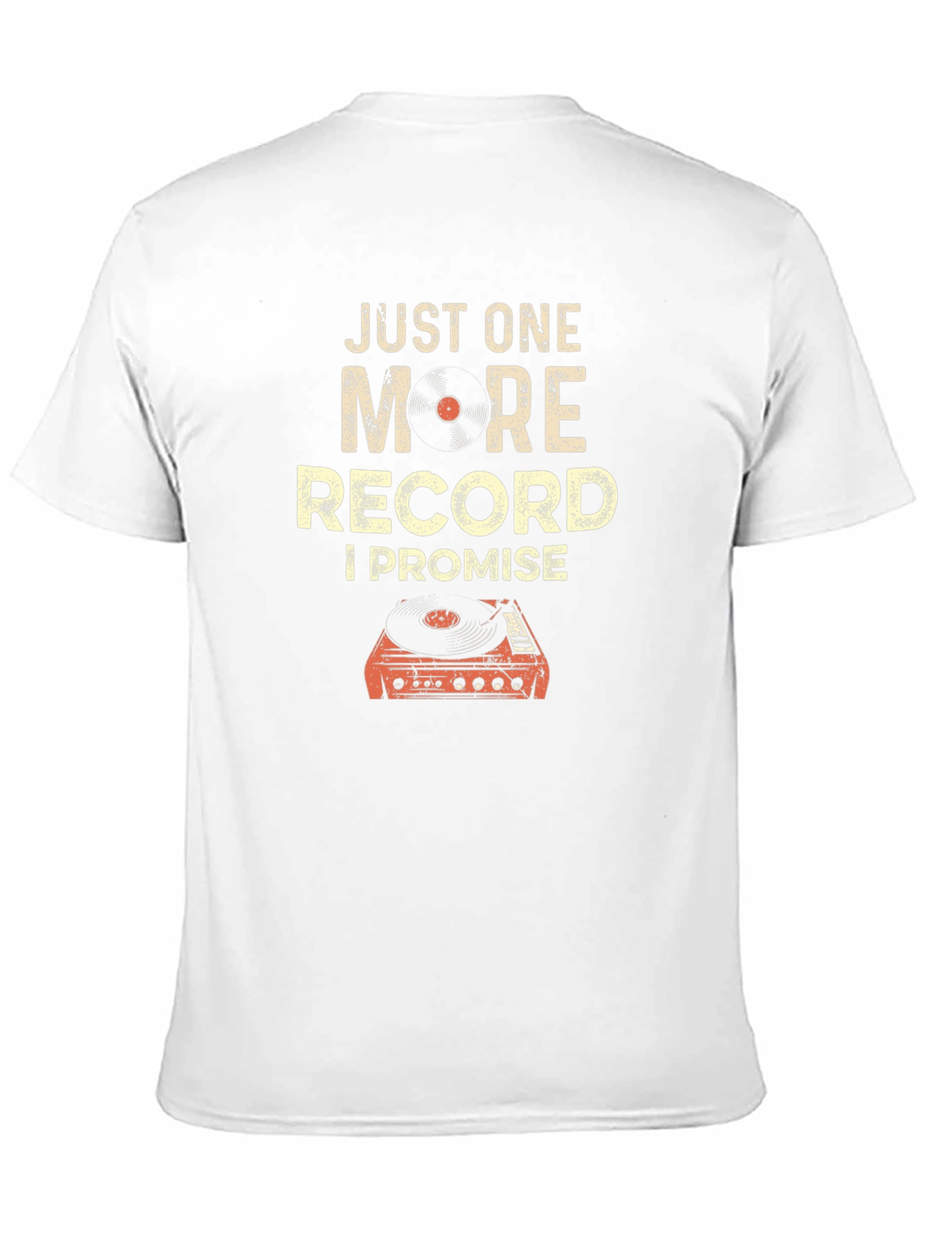 Camiseta Negra de Vinilo: Solo Uno Más Lo Prometo