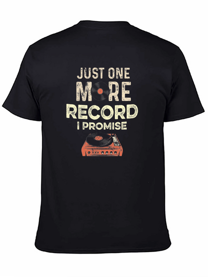 Camiseta Negra de Vinilo: Solo Uno Más Lo Prometo