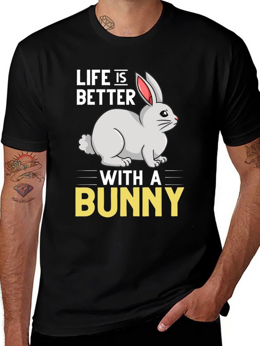 Camiseta con Diseño de Conejo: La Vida es Mejor