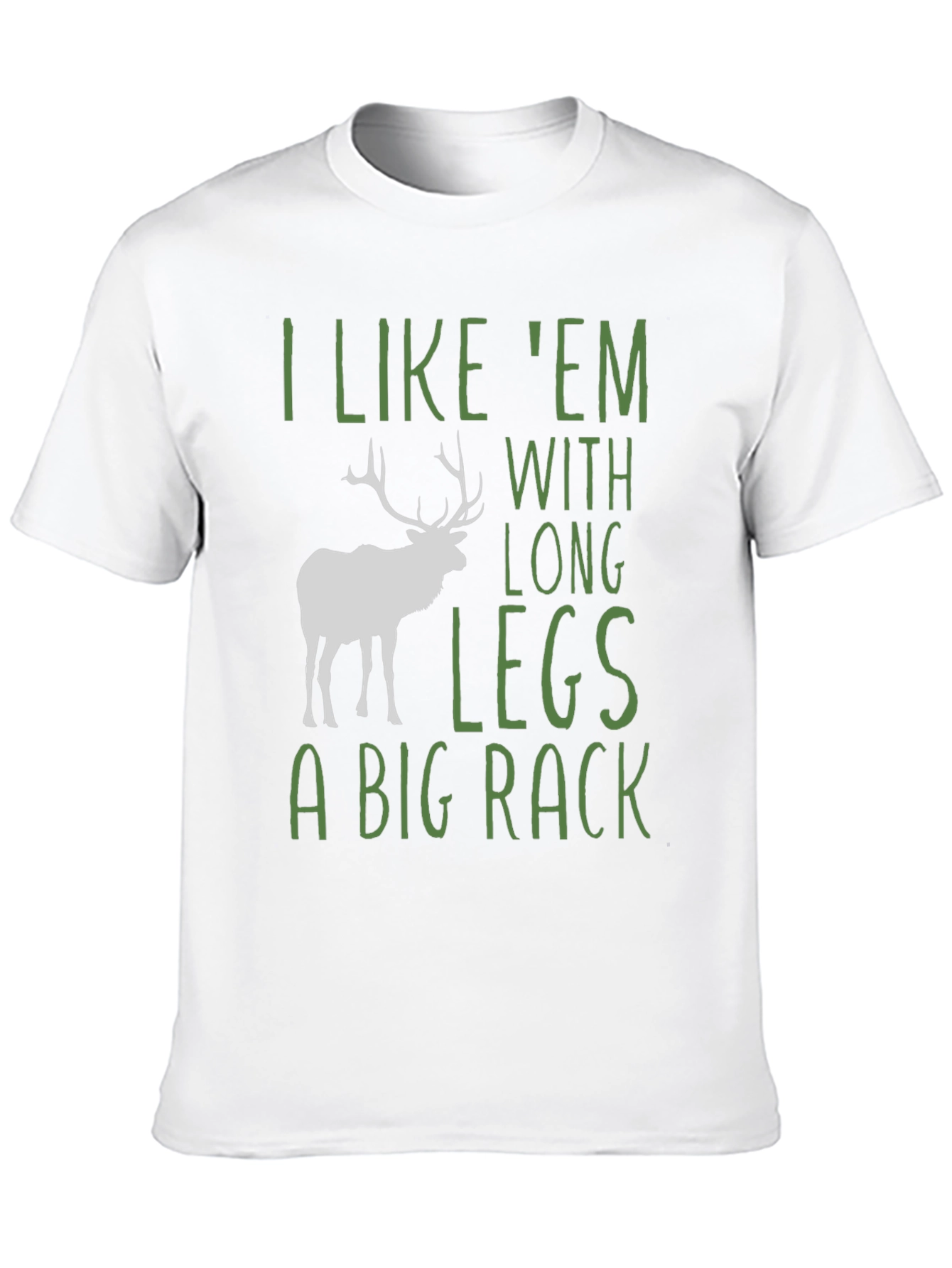 Camiseta Negra con Diseño de Ciervo y Frase Divertida