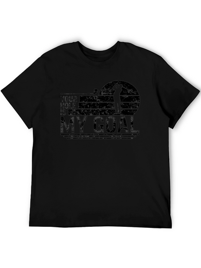 Camiseta Negra: Tu Hoyo Es Mi Meta - Golf