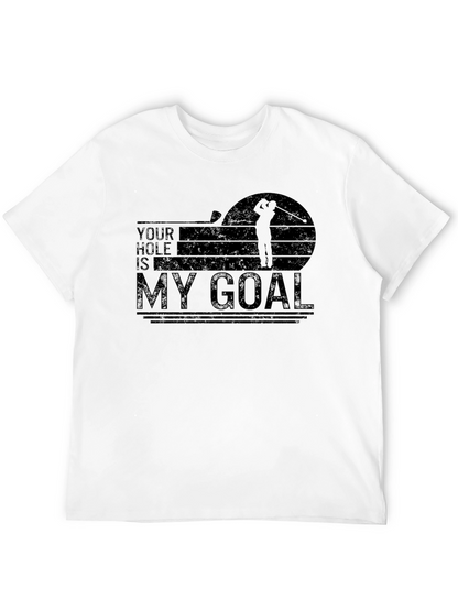Camiseta Negra: Tu Hoyo Es Mi Meta - Golf