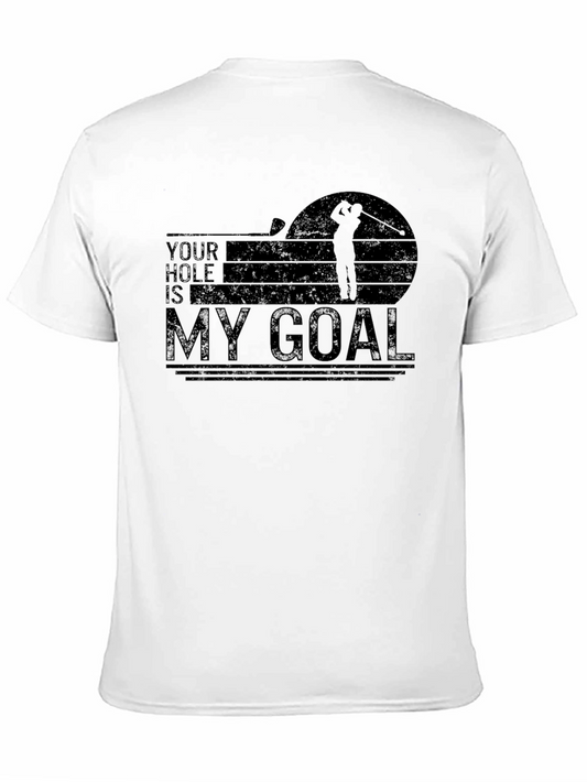 Camiseta Negra: Tu Hoyo Es Mi Meta - Golf