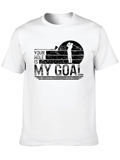 Camiseta Negra: Tu Hoyo Es Mi Meta - Golf