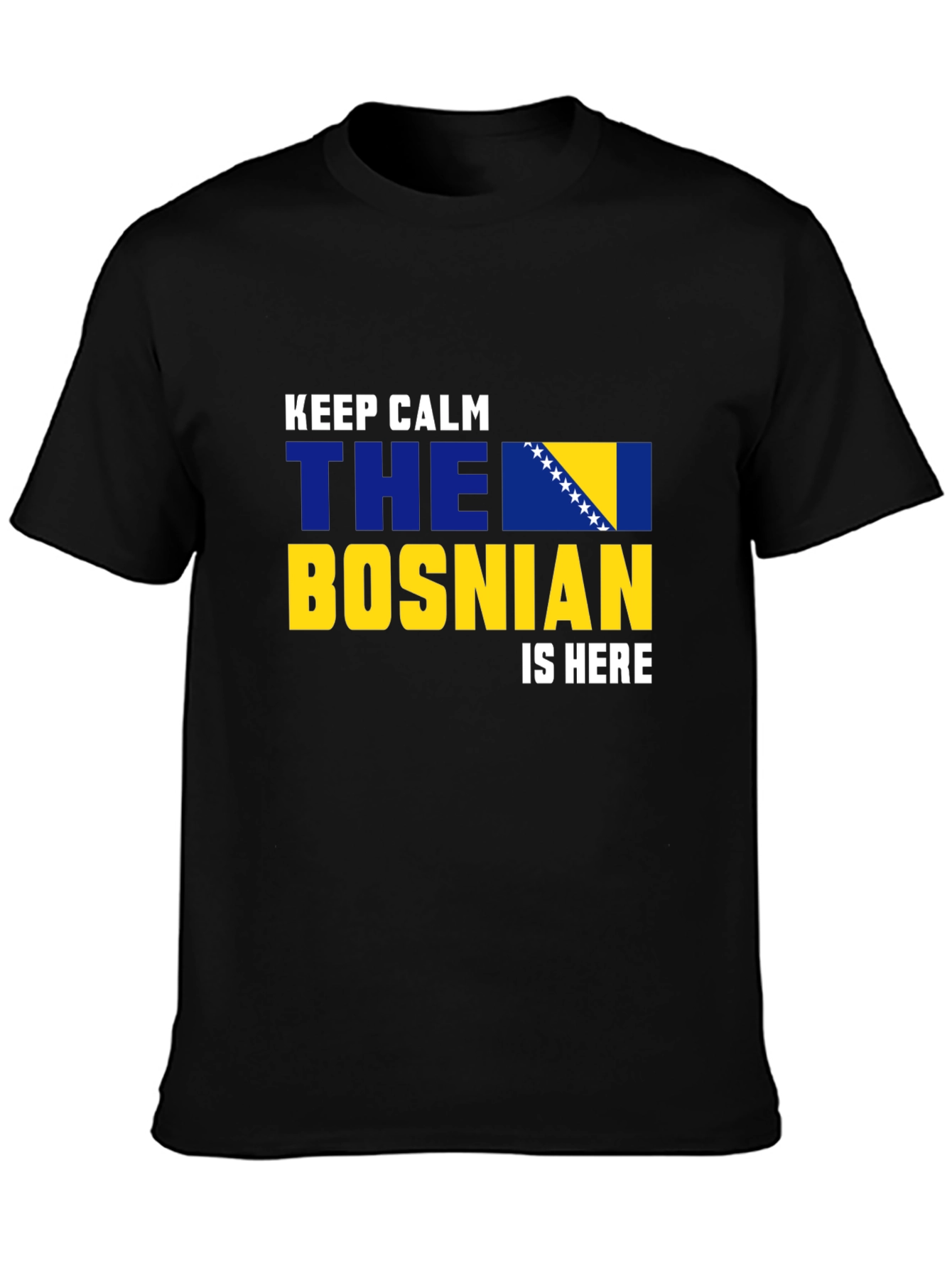 Camiseta Negra Bosnia Keep Calm