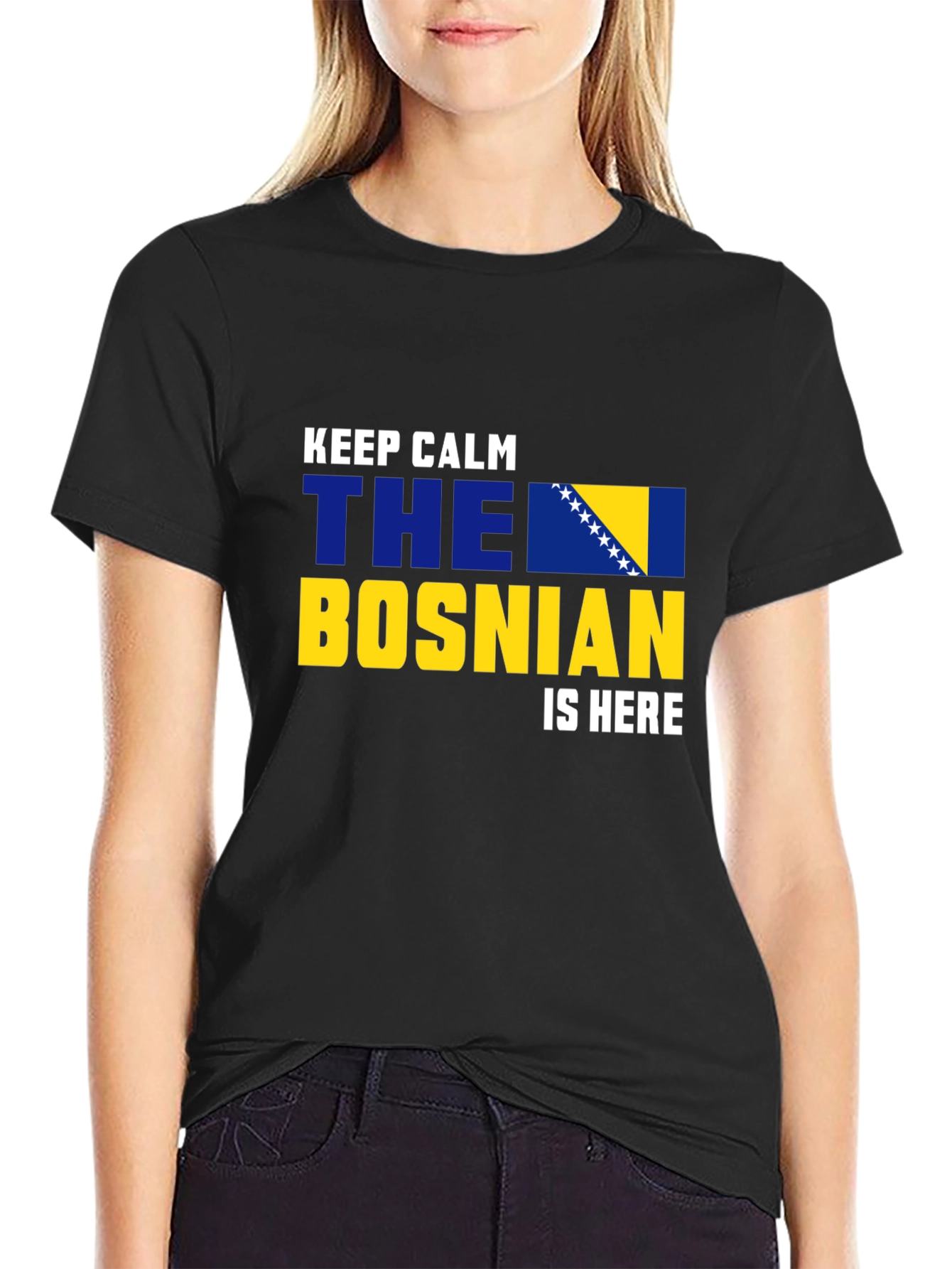 Camiseta Negra Bosnia Keep Calm
