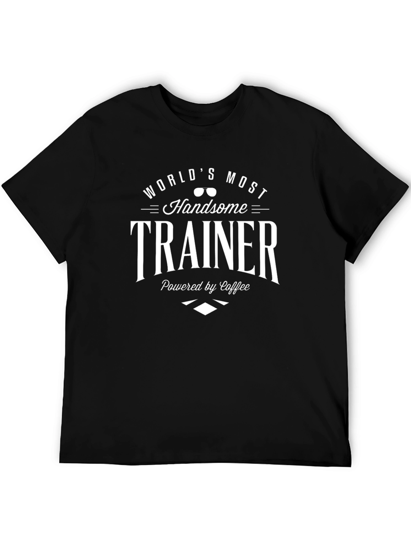 Camiseta Negra Hombre Trainer Más Guapo del Mundo