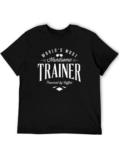 Camiseta Negra Hombre Trainer Más Guapo del Mundo