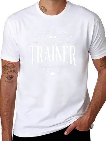 Camiseta Negra Hombre Trainer Más Guapo del Mundo