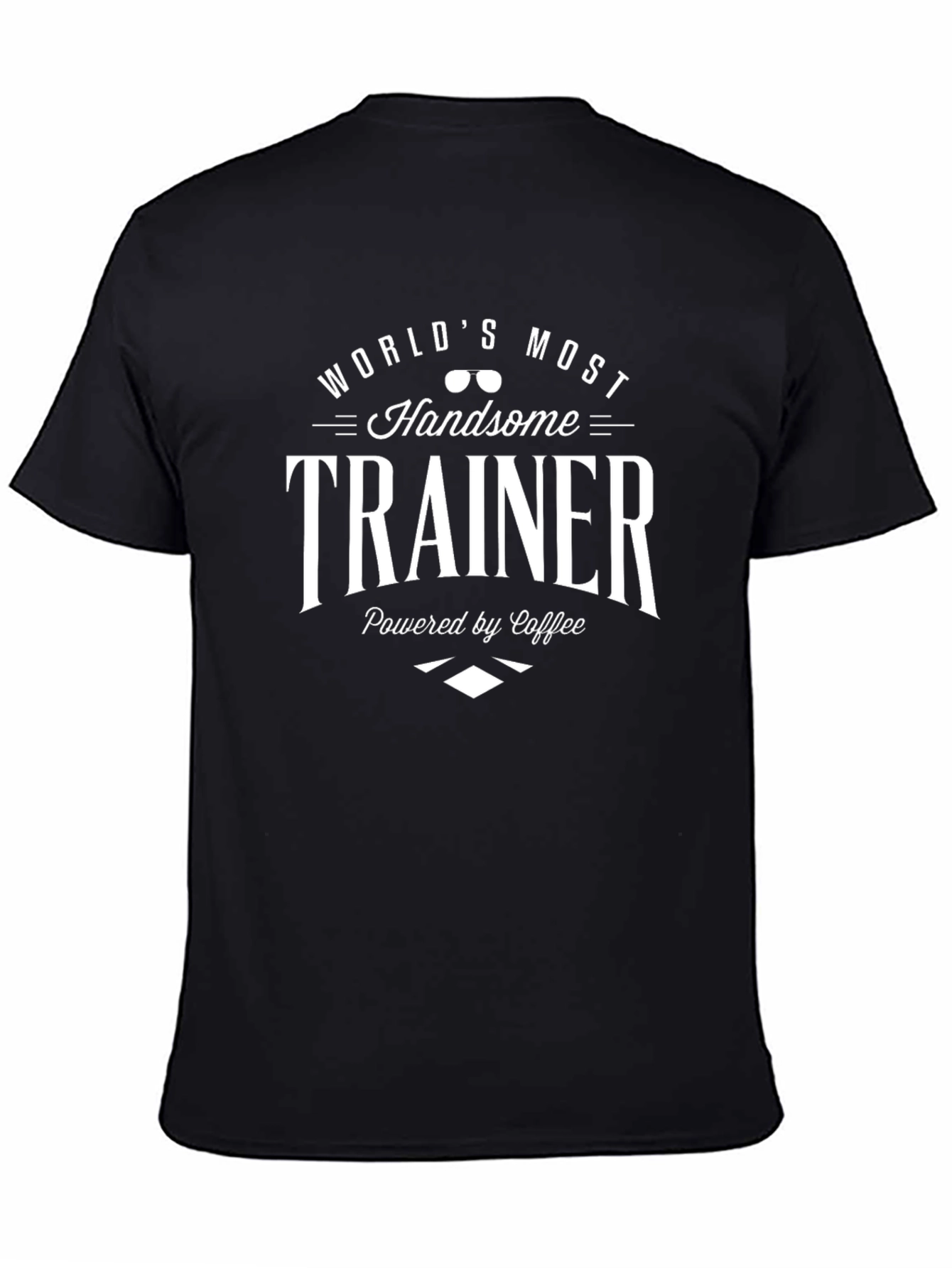 Camiseta Negra Hombre Trainer Más Guapo del Mundo