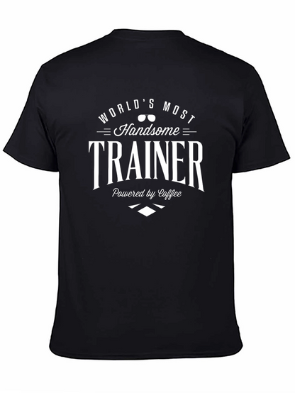 Camiseta Negra Hombre Trainer Más Guapo del Mundo