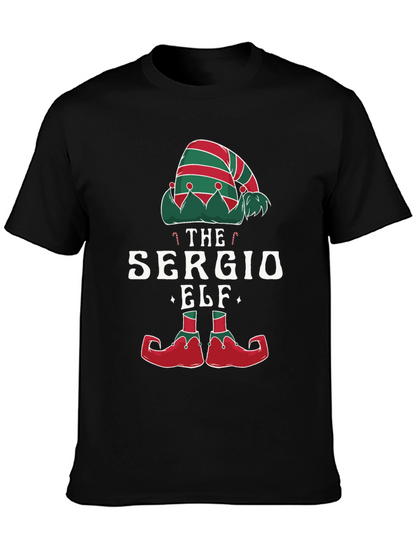 Camiseta Negra Navideña Elfo Sergio
