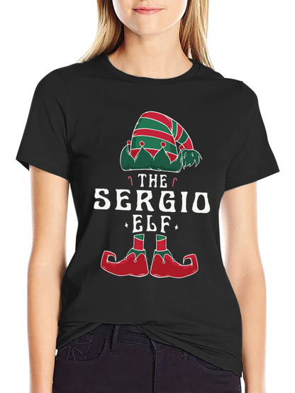 Camiseta Negra Navideña Elfo Sergio