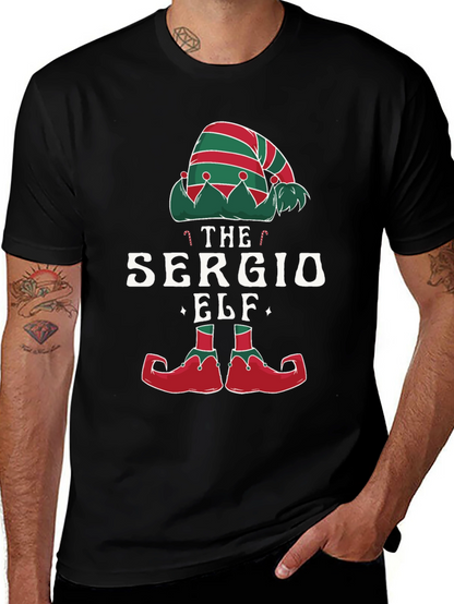 Camiseta Negra Navideña Elfo Sergio