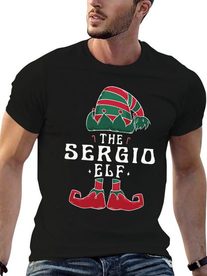Camiseta Negra Navideña Elfo Sergio