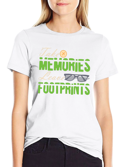 Camiseta Negra Take Memories Leave Footprints