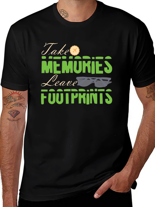 Camiseta Negra Take Memories Leave Footprints