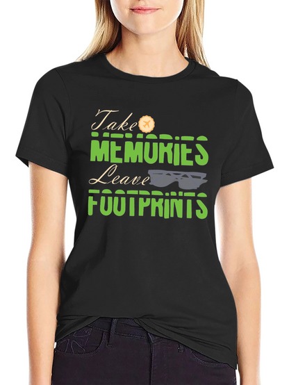 Camiseta Negra Take Memories Leave Footprints