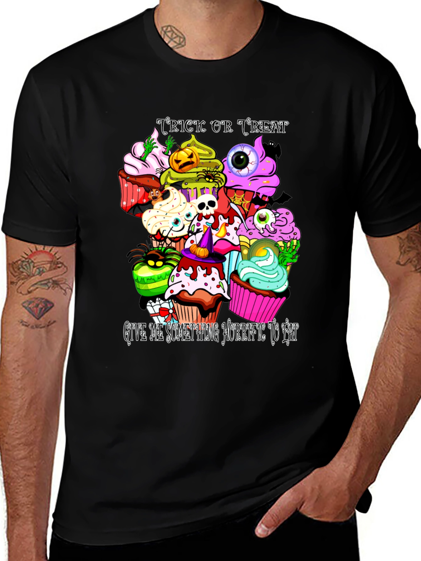 Camiseta Halloween Cupcakes Aterradores