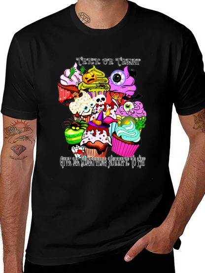 Camiseta Halloween Cupcakes Aterradores