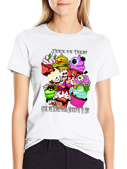 Camiseta Halloween Cupcakes Aterradores