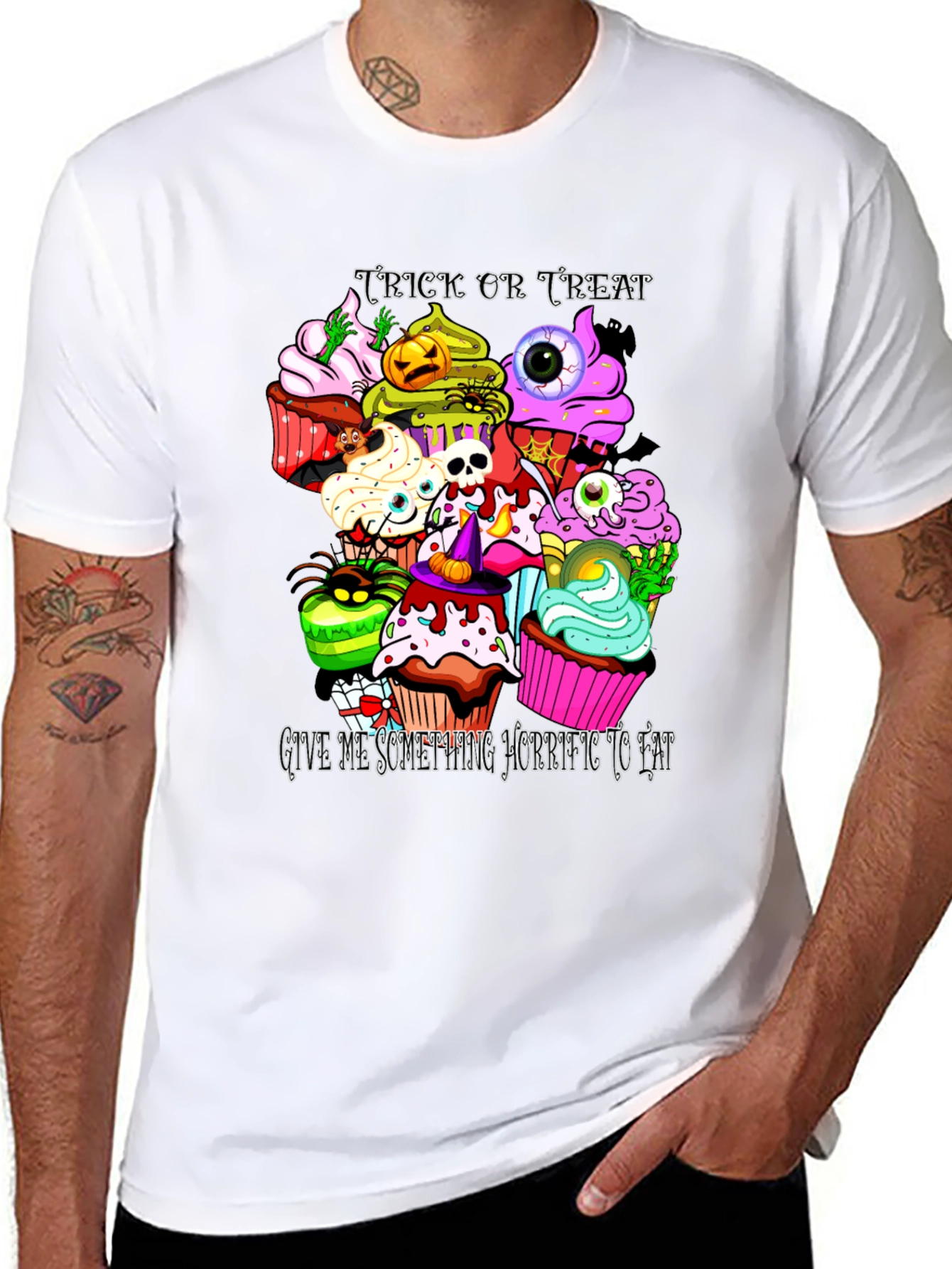 Camiseta Halloween Cupcakes Aterradores