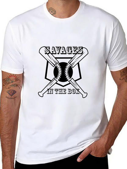 Camiseta Negra Savages in the Box Béisbol