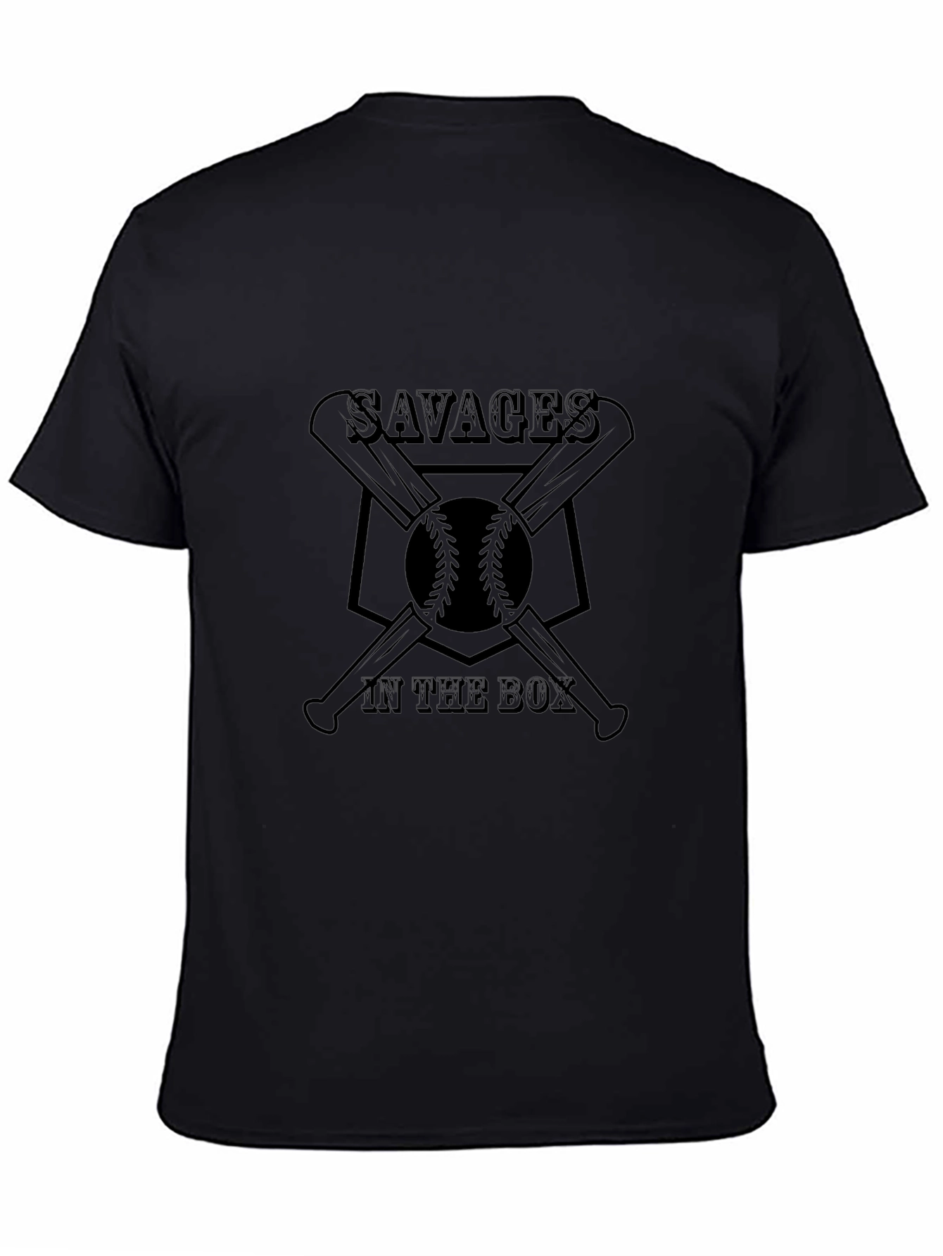 Camiseta Negra Savages in the Box Béisbol