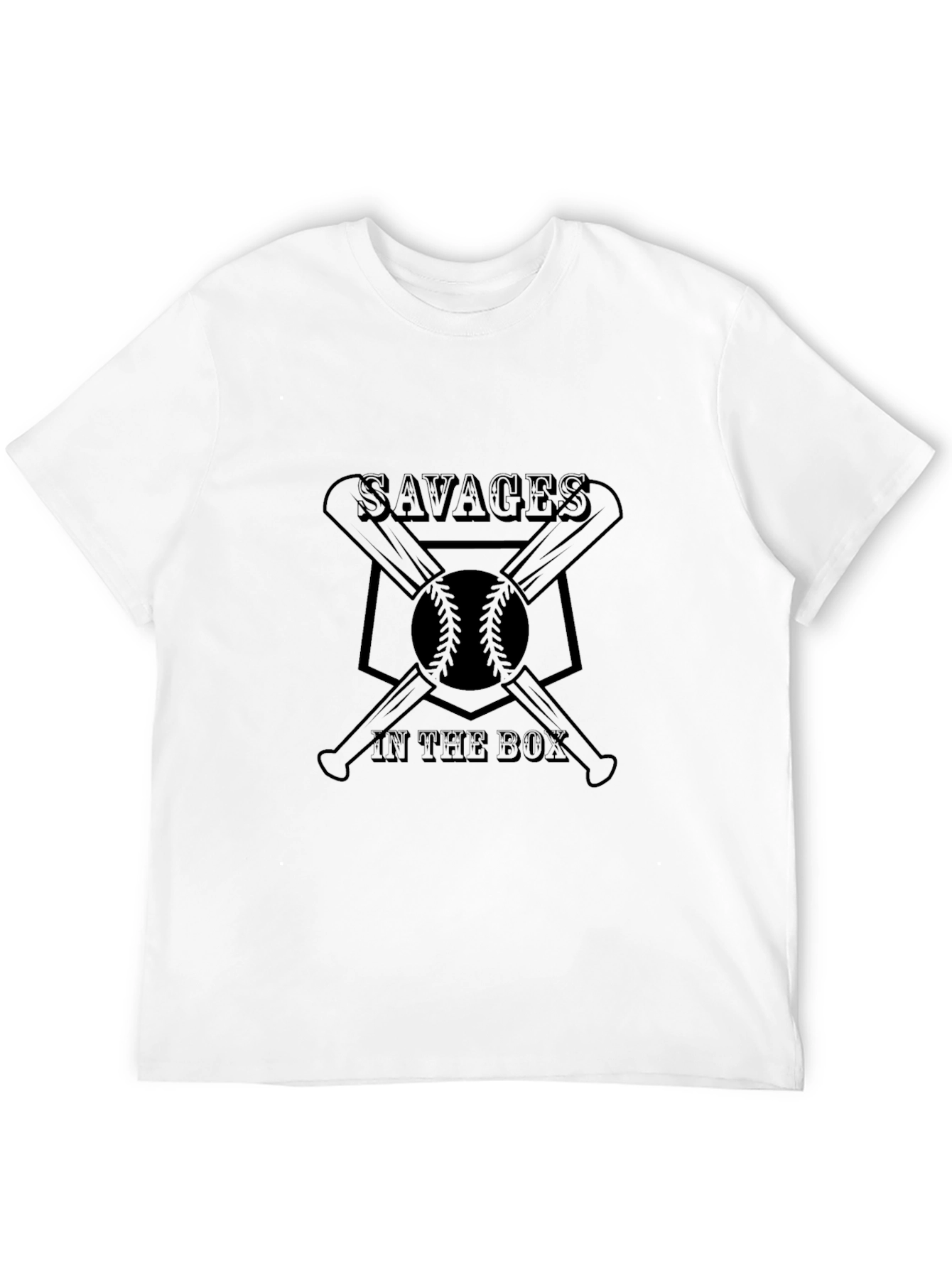 Camiseta Negra Savages in the Box Béisbol