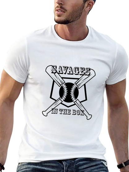 Camiseta Negra Savages in the Box Béisbol