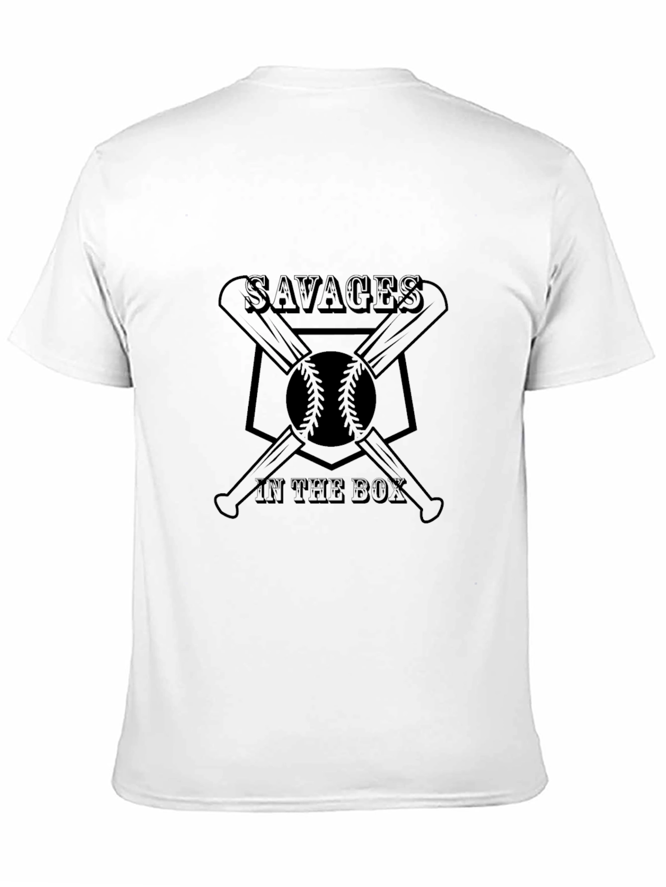 Camiseta Negra Savages in the Box Béisbol