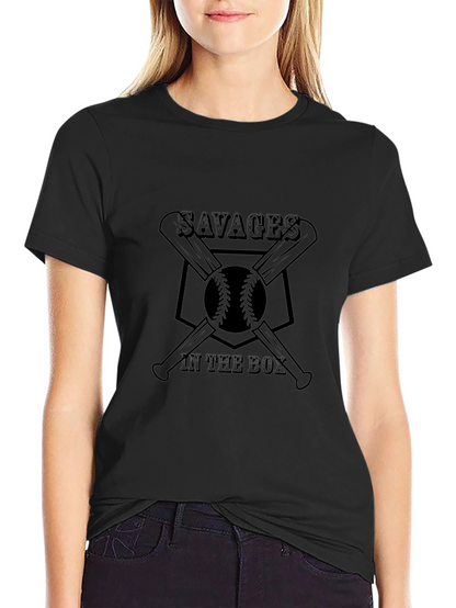 Camiseta Negra Savages in the Box Béisbol