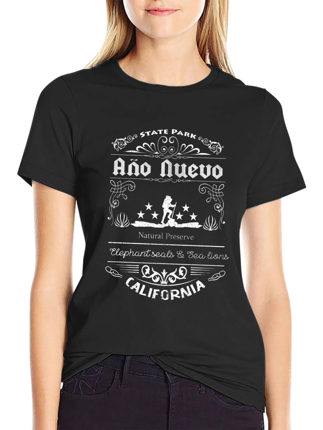 Camiseta Negra Año Nuevo California State Park