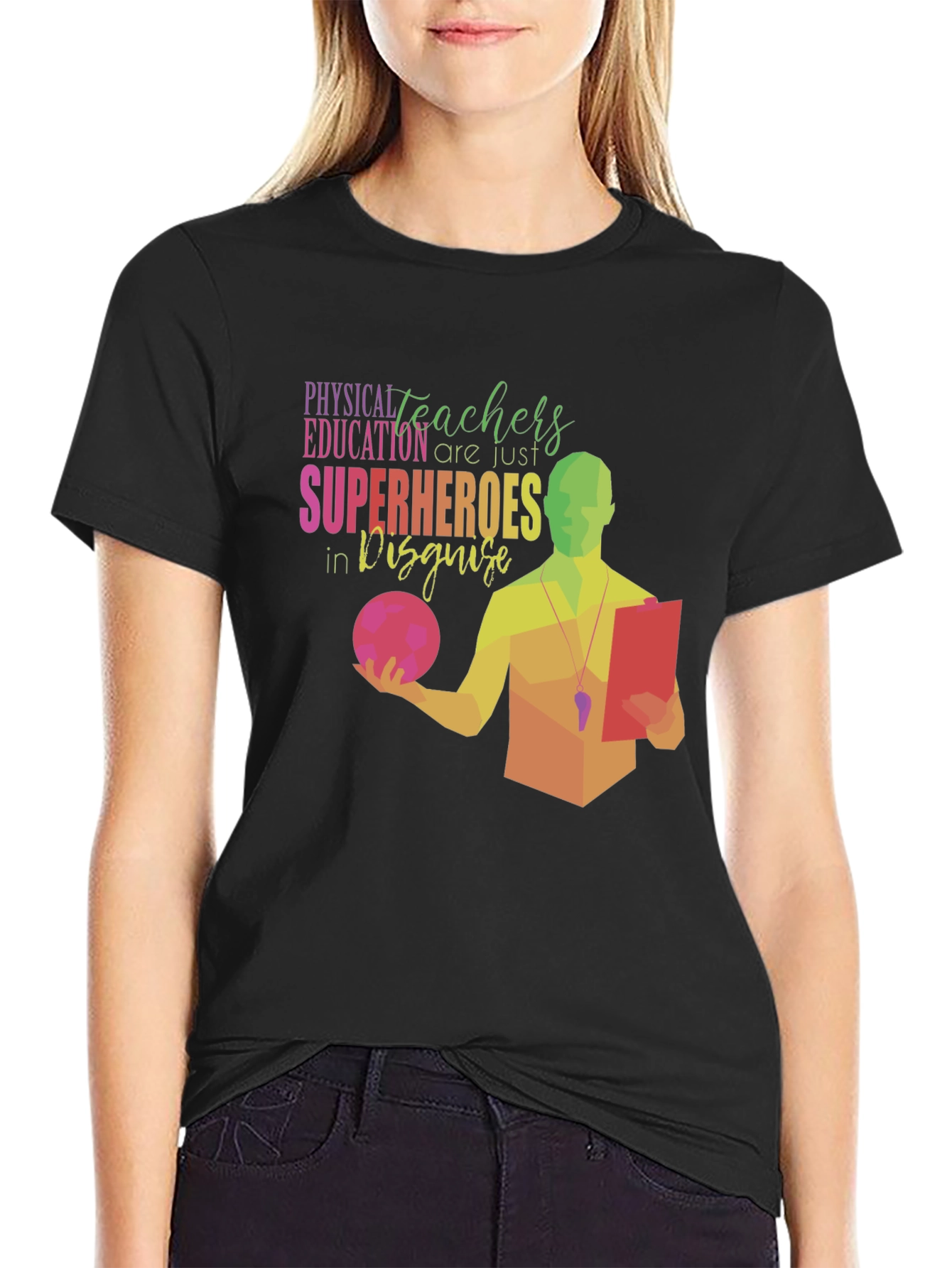 Camiseta Negra: Héroes de Educación Física