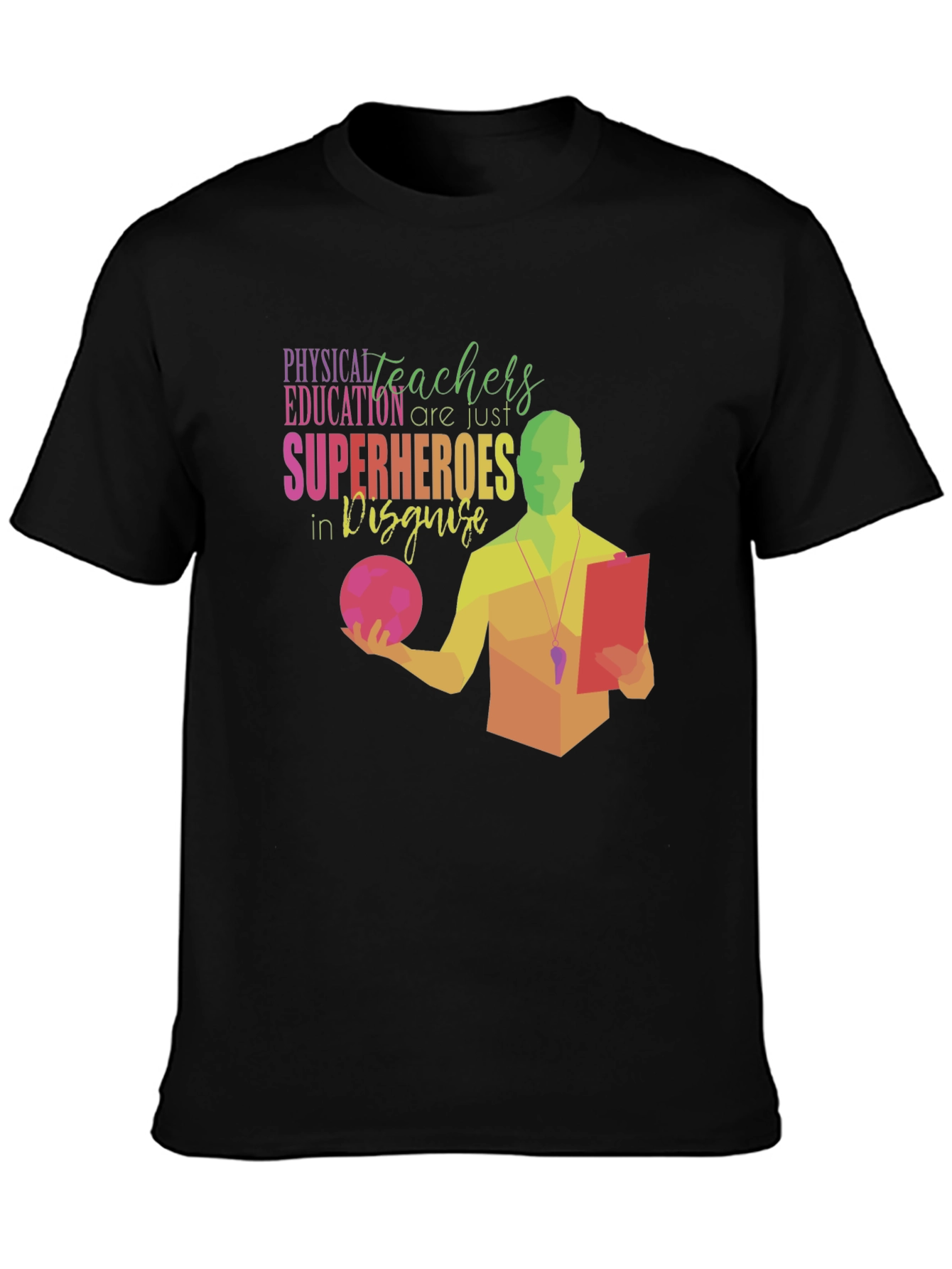 Camiseta Negra: Héroes de Educación Física