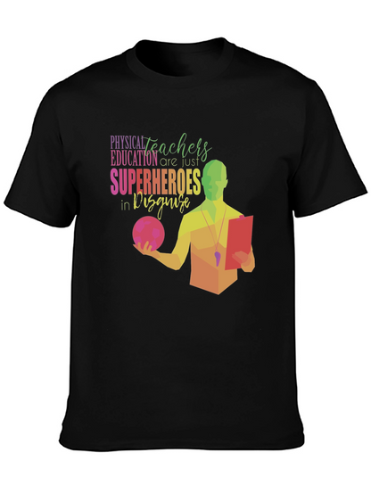 Camiseta Negra: Héroes de Educación Física