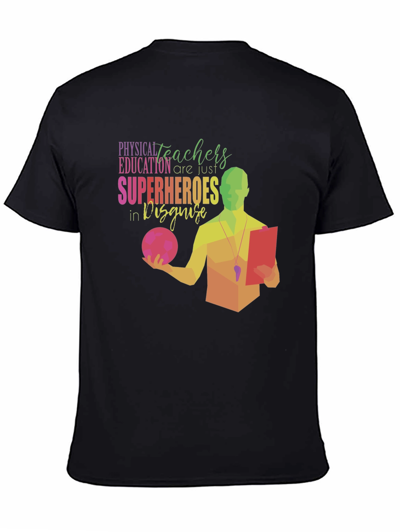 Camiseta Negra: Héroes de Educación Física
